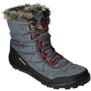 Columbia Women's Gray and Red Minx Shorty III Winter Boots 12
